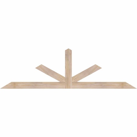 Ekena Millwork Saratoga Smooth Timber Gable Bracket, Douglas Fir, 72"W x 21"H x 1 1/2"D x 3 1/2"F, 7/12 Pitch GBW072X21X0204SAR00SDF